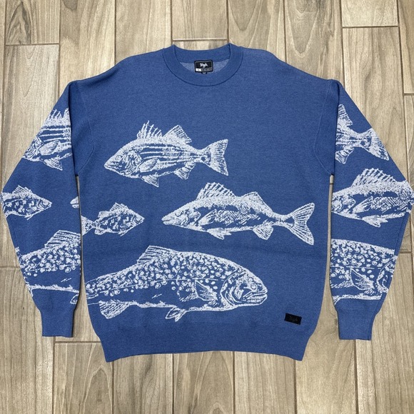 Waggle Other - Waggle Mens Blue Freshwater Knit Sweater New With Tags XL